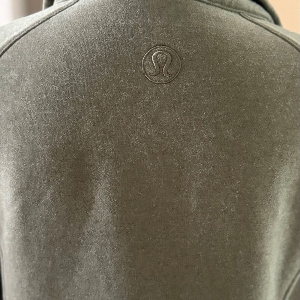 Lululemon Radiant Jacket II Heathered Fatigue Green Zip-Front Women's Jacket 10 - Picture 8 of 15